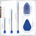 thumbnail image 2 of Number-one Brosse à Récurer pour Plancher avec Long Manche 35 Pouces, Brosse de Nettoyage pour Douche, Ensemble de Brosse Télescopique à Récurer, Récurreur avec 1 Poils Rigides et 3 Brosses Éponge pour Nettoyer les Carreaux, la Douche, la Salle de Bain, la Baignoire, 2 of 6