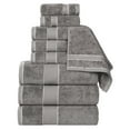 thumbnail image 3 of Superior Niles Egypt Produced Giza Cotton 9 Piece Towel Set, Charcoal, 3 of 14