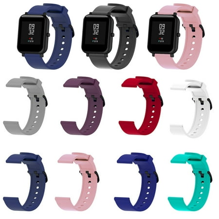 Silicone Sport Strap For Xiaomi Huami Amazfit Bip Smart Watch 20MM Replacement Band Bracelet Smart Accessories