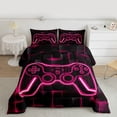 thumbnail image 2 of Castle Fairy Honeycomb Video Game Full Size Comforter Sets,Futuristic Plaid Bedding Sets, 2 of 8