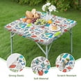 thumbnail image 4 of Colorful Sports Items Pattern Square Fitted Tablecloth with Elastic Edge,Square Table Cover,Washable Elastic Table Cover for Home Kitchen Party Decor 36"x36", 4 of 6