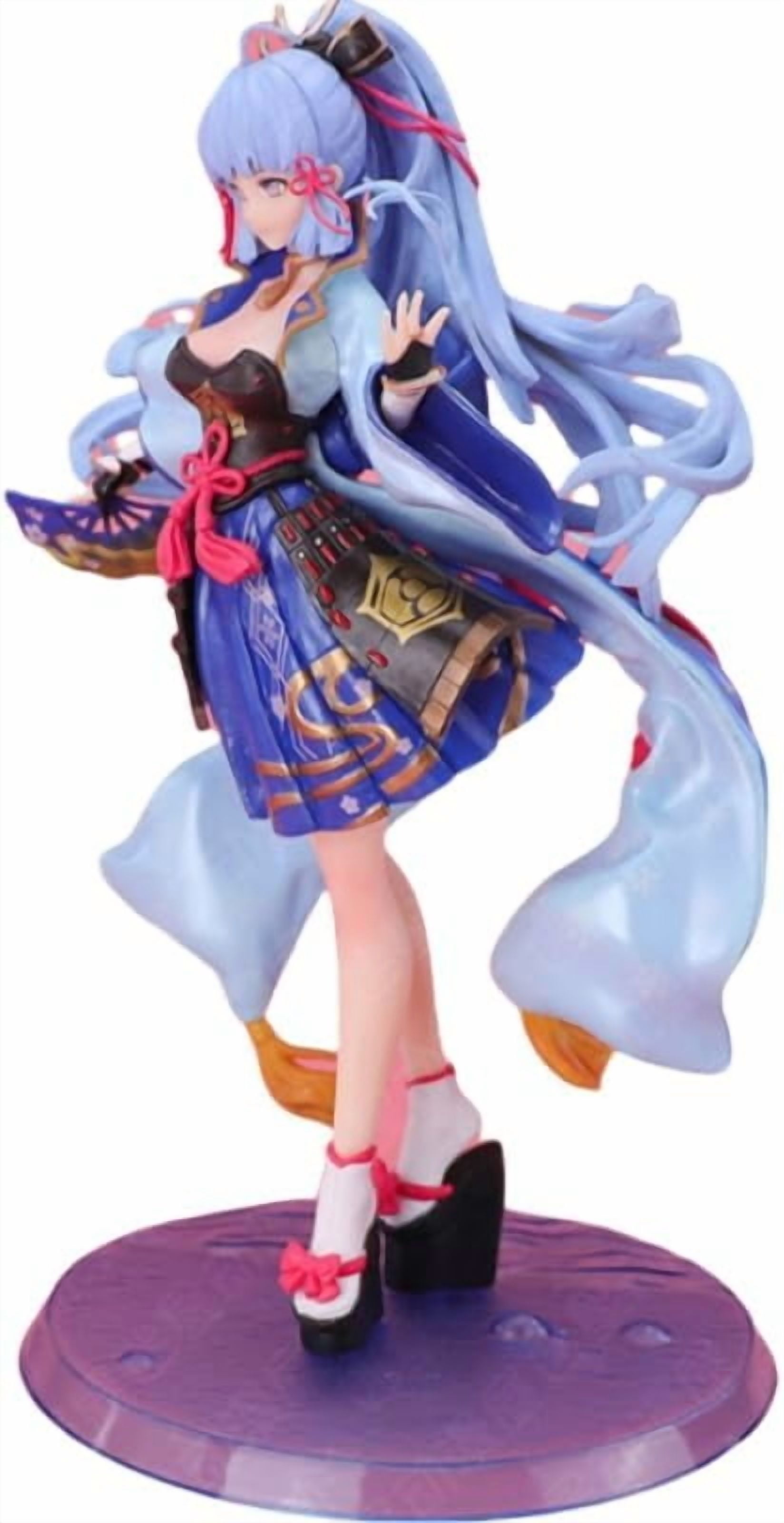 Ayaka Figure, Standing Genshin Impact Kamisato Ayaka Action Figures 28cm/11inch PVC Character Model Collectible Decoration for Anime Fans Gift