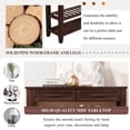 thumbnail image 6 of GZXS 42" Rectangle Console Table with Storage Drawers and Open Shelves, Multi-Purpose Entryway Sofa Table with Solid Wood Legs, Espresso, 6 of 10