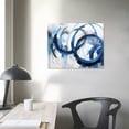 thumbnail image 4 of Acheng Large Canvas Wall Art Blue Abstract Art Wall Decor Wall Art for Living Room Paintings for Wall Decorations Bedroom Decor Aesthetic Framed Office Artwork Wall Decor  16x12in, 4 of 6