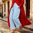 thumbnail image 5 of Shihyeh Women's Wide-Leg High-Waist Pants Front Seam Pocket Tailored Dressy, 5 of 6
