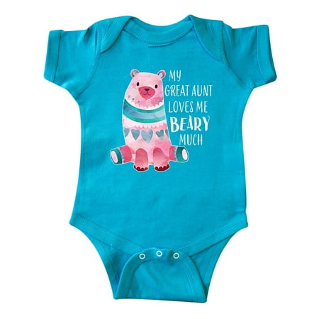 

Inktastic My Great Aunt Loves Me Beary Much with Cute Bear Gift Baby Boy or Baby Girl Bodysuit