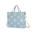 thumbnail image 7 of FORMRS Womens Corduroy Tote Bag Crossbody Shoulder Handbag with Pocket, Gray Snowflake, 7 of 7