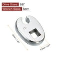 thumbnail image 2 of Uxcell 2 Pieces Drive Crowfoot Wrench 3/8" Drive 8mm Metric Flare Nut Crowfoot Wrench, 2 of 7