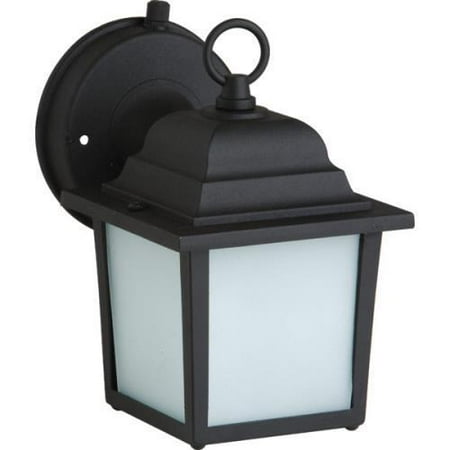 Black Energy Star Outdoor Post - Outdoor Lantern, 13 Watt, Black, Frosted Glass, Energy Star No. 321081