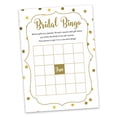 thumbnail image 2 of Inkdotpot 50Gold ConfettiBingoGameCardsFor Bridal Wedding Shower Bachelorette Party Bulk Blank Square Fill In Gift Ideas, 2 of 7