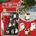 thumbnail image 5 of 10 Pieces Forest Animals Ornaments Woodland Animal Faux Fur Plush Hanging Ornaments Family Educational Playset for Fall, Christmas, Winter Birthday Party Supplies(Owls), 5 of 6