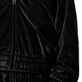 thumbnail image 6 of Girls 2 Piece Velvet Tracksuit for Ages 5‑12, Zip up Hooded Jacket and Elastic Waist Long Pants Soft Velour Outfit for Teen Girls Daily Casual Wear Black 9-10Years, 6 of 8