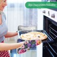 thumbnail image 2 of Yayeee Pot Holders Kitchen Heat Resistant with Pockets 7"x9.8" Cotton Oven Cooking Hot Pads, Soft Pinks Flowers, 2 of 7