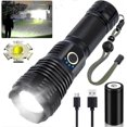 thumbnail image 1 of Led Flashlights Rechargeable High Lumens, 90000 Lumens Super Bright Tactical Flashlights, Xhp70.2 Zoomable Waterproof Flash Light 5 Modes For Camping, 1 of 5
