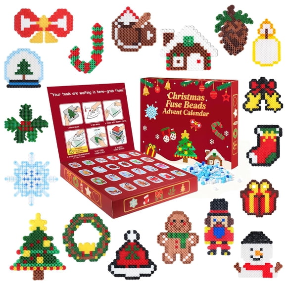 Kit de Cuentas Termoencogibles Rocollos Calendario de Adviento 24 Diseños