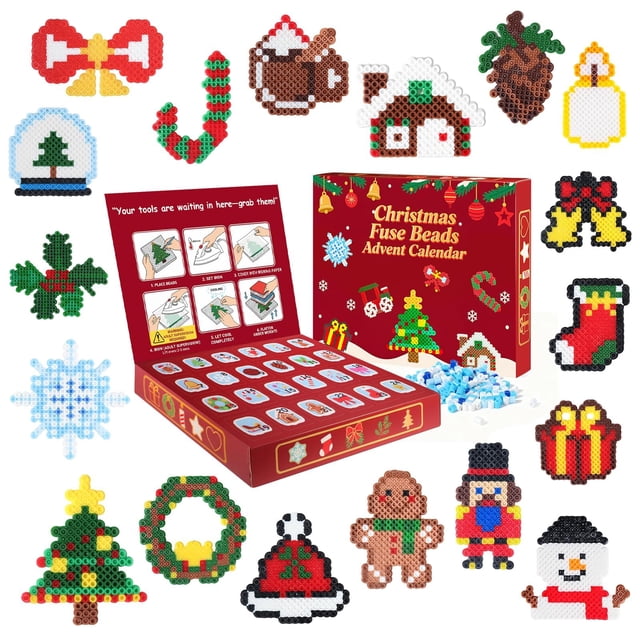 Kit de Cuentas Termoencogibles Rocollos Calendario de Adviento 24 Diseños