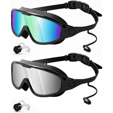 LUXERAD Rantizon Swim Goggles 2 Pack – Wide Anti-Fog UV View for Men, Women & Kids