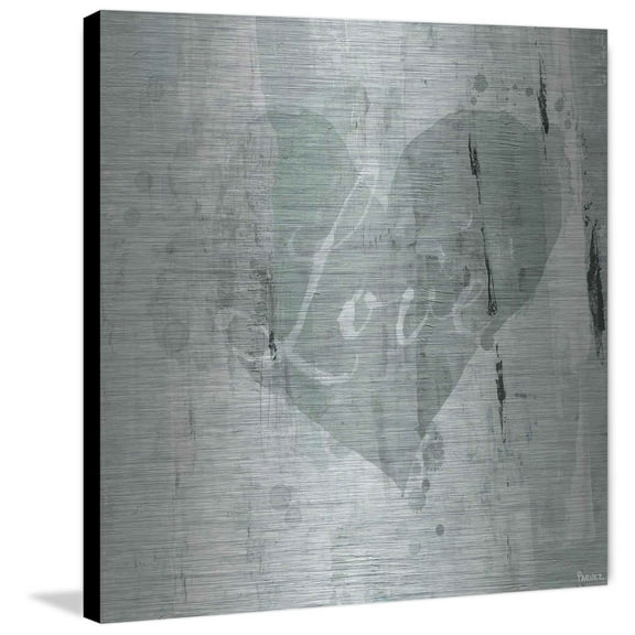 "Green Heart Love" Painting Print on Brushed Aluminum