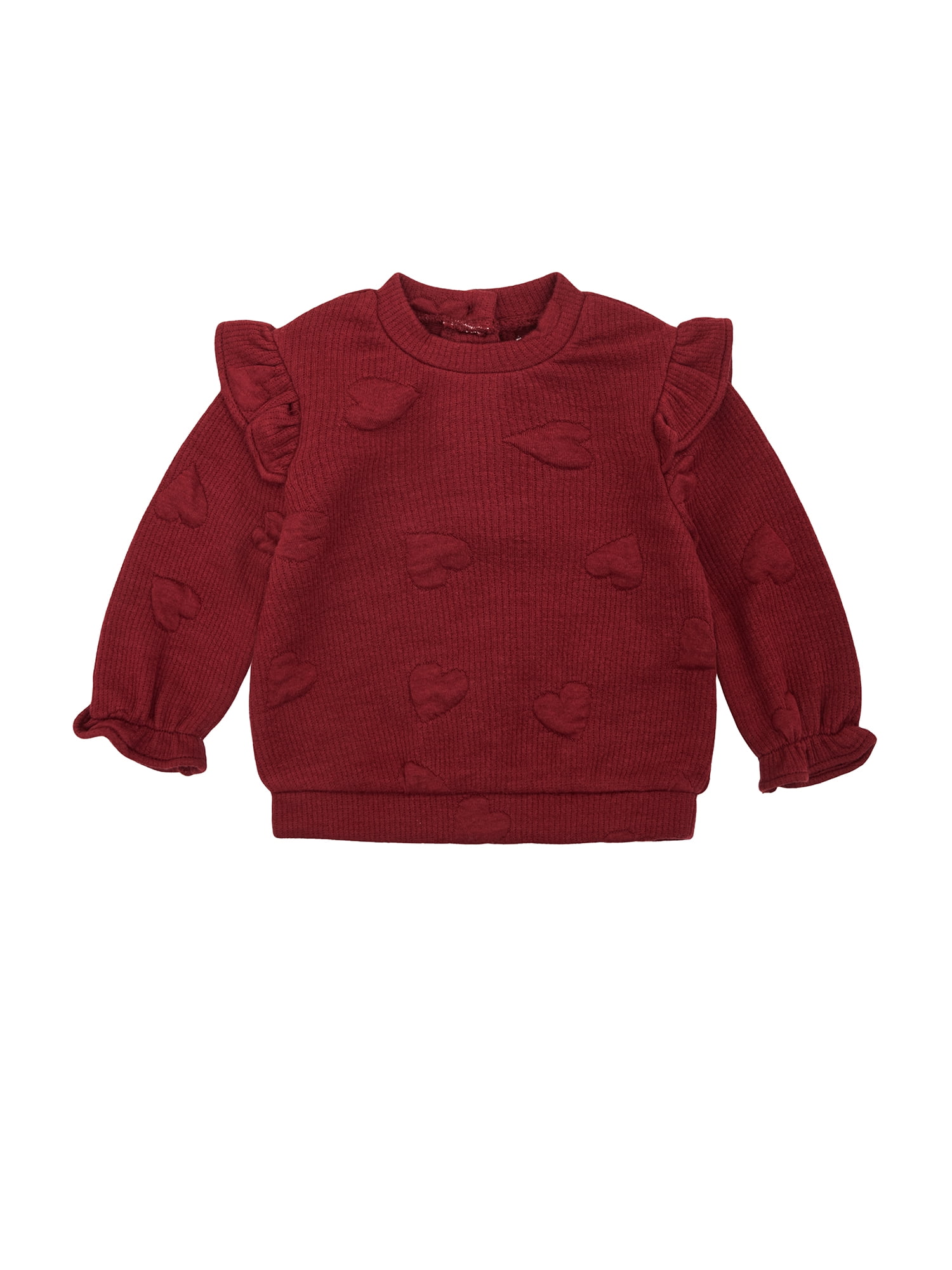 Wonderluxe Baby Girls' Long Sleeve Sweatshirt and Pant, 3-Piece Set, Sizes 0-3M-24M