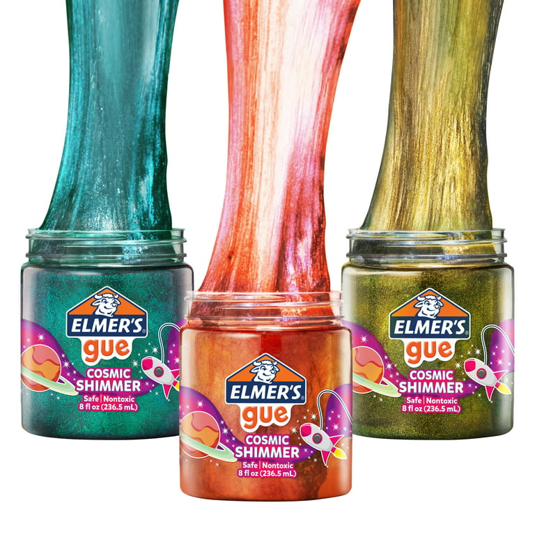 Kit 4 Slime Elmers Gue Listos Para Usar Glitter Aroma Frutal