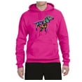 thumbnail image 2 of Wild Bobby, Colorful Dachshund Is My Spirit Animal Lover Unisex Graphic Hoodie Sweatshirt, Fuschia, Medium, 2 of 3