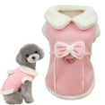 thumbnail image 2 of Pet Winter Coat, Bow Tie Dog Coat, Fleece Lined Turtleneck Warm Winter Dog Jacket with D-Ring for Leash, Cold Weather Pet Apparel for Small Dogs, 2 of 8