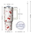 thumbnail image 3 of 1pc cherry 40oz Tumbler with Straw & Handle - Insulated Stainless Steel Cup | Holiday Gift for Man Women (Christmas, Valentine's, Birthday), 3 of 5