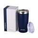 thumbnail image 4 of SUNWILL Vaso con tapa de 20 oz, vaso de viaje de doble pared aislado al vacío de acero inoxidable, taza de café aislada duradera, azul marino con recubrimiento en polvo, taza térmica con tapa deslizan, 4 of 5