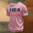 thumbnail image 2 of LWavelet 4th of July Men's T-Shirt American Flag Patriotic Tee Independence Day Short Sleeve Tee Top, 2 of 5