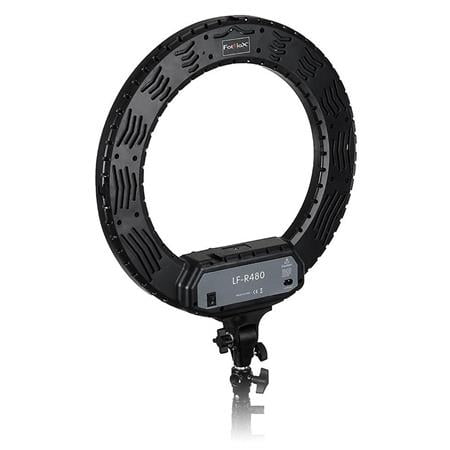 Fotodiox Vlog-LED-Ring-Pro-Blk 18 in. Selfie Starlite Vlog Bi-Color Dimmable LED Ring Light with Mirror & Mount, Black