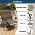 thumbnail image 5 of Boyel Living Outdoor Dining Chairs, Swivel Textilene Metal Outdoor Patio Dining Chair in Light Taupe(Set of 2), 5 of 8