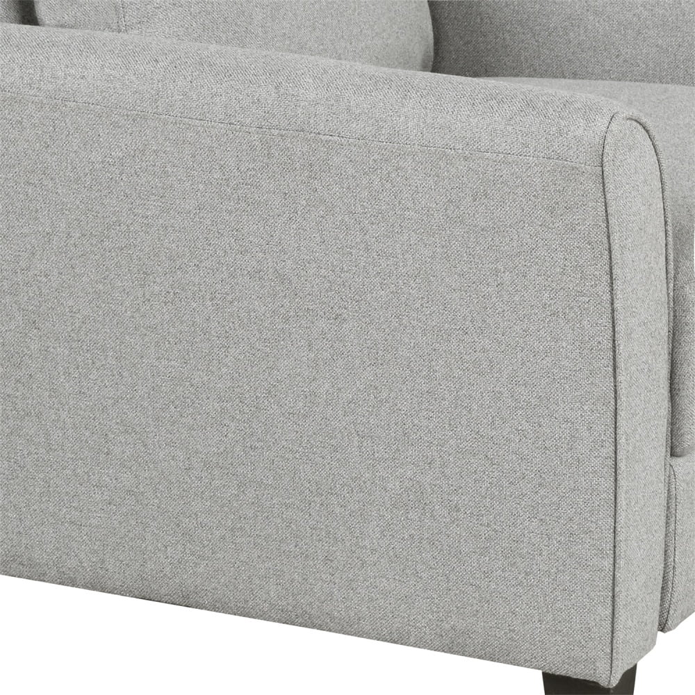 Modern Linen Fabric Recliner Chair,Mid-Century Armchair Single Sofa Accent Chair,Upholstered Comfy Reading Accent Chairs for Living Room,Light Gray