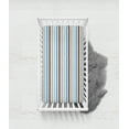 thumbnail image 3 of Bacati Mod Diamond Aqua & Chocolate Stripes Crib Fitted Sheets 2 ct Pack 27" x 52”, 3 of 7