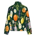 thumbnail image 6 of Jackets for Women Winter Coat Jackets Flannel Stand Collar Jacket(Citrus Floral Fragrance Pattern,Size:S-4XL), 6 of 7