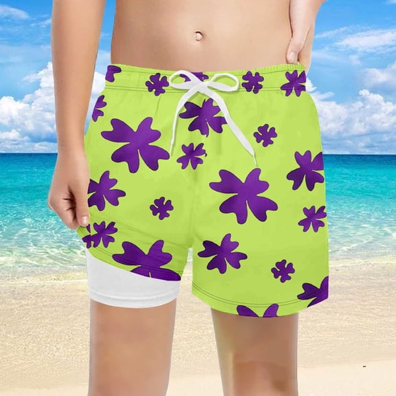 HUITKMM Boys Swim Trunks Toddler Swim Shorts Little Boys Bathing Suit Swimsuit Toddler Boy Swimwear