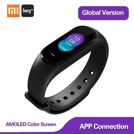 Global Version XIAOMI Hey+ Fitness Wheather Mijia APP B1800 0.95in AMOLED Color Screen NFC 5ATM Waterproof Smart Bracelet Heart Rate Hey Plus Smart (Best Nfc Tag App)