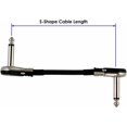 2 Ft SShape Castline Silver Mogami 2319 Guitar Pedal Board Patch Cable Low Profile Pancake