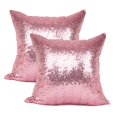 thumbnail image 1 of Fundas de almohada decorativas YOUR SMILE Pink Bling, 45 x 45 cm, paquete de 2, 1 of 8