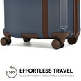 thumbnail image 5 of ELLE Luxe Journey 3 Piece Expandable Retro Spinner Luggage Set | Navy, 5 of 7