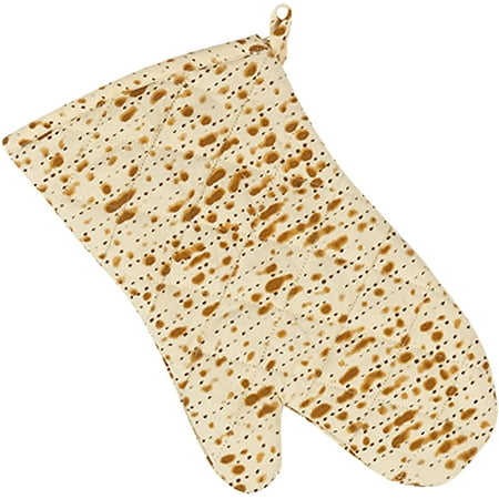 

Pesach Oven Glove - Matzah Print Design - 100% Cotton - Passover Seder and Kitchen Tools
