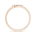 thumbnail image 2 of ANGARA Natural Capital "Q" Diamond Initial Ring with Bezel-Set Amethyst in 14K Rose Gold for Women (Size-2.5mm) | February Birthstone, Anniversary, Jewelry Gift for Women | Natural Amethyst Ring, 2 of 8