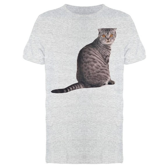 Surprised Cat W/Turned Head T-Shirt Men -Image by Shutterstock Men T-Shirt, Male Medium