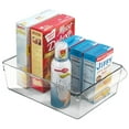 thumbnail image 5 of Linus Plastic Fridge and Freezer Storage Organizer Bin with Handle, Clear Container for Food, Drinks, Produce Organization, 8" x 11.5" x 3.5", Clear, 5 of 5