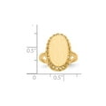 thumbnail image 5 of 14K Yellow Gold Ring Band Signet 16.5x9.5mm Open Back, Size 6, 5 of 5