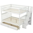 thumbnail image 5 of Tcbosik Full Over Full Bunk Bed With Two Drawers And Storage, White, 5 of 9