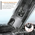 thumbnail image 4 of Nagebee Case for Motorola Moto G Stylus 2021 with Tempered Glass Screen Protector (Full Coverage), Full-Body Protective [Military-Grade] Magnetic Car Mount Ring Holder, Heavy-Duty Durable Case (Black), 4 of 7