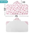 thumbnail image 3 of joogoo Butterflies Roses Bows Kids Hooded Beach Towel Baby Bath Towel 23.5"x50", 3 of 7
