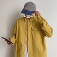 thumbnail image 2 of adviicd Sleeveless Shirts For Men Men's Oxford Dress Shirt-Cotton Casual Regular Fit Long Sleeve Shirt Yellow 3XL, 2 of 4