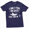 thumbnail image 3 of Men'S Funny Fishing Shirt I Only Fish Humor Tee Fathers Day Nature Camping Tee (4X-Large Black), 3 of 5