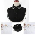 thumbnail image 5 of Segolike Collar Womens Half Shirts Vintage Elegant Rhinestone Detachable Blouse False Faux Collar White 1, 5 of 5